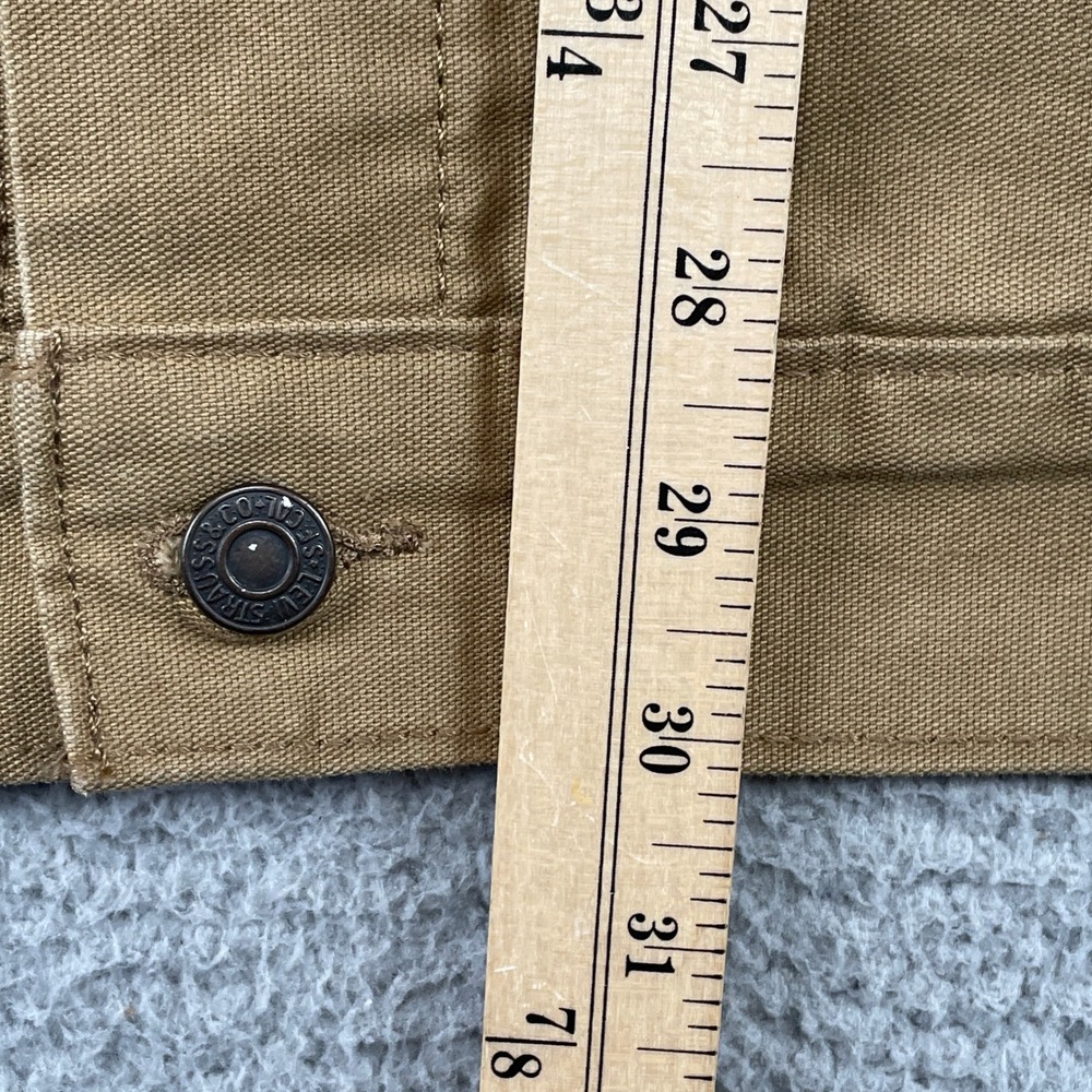 Levi's Trucker Jacket Mens 3XL Brown Canvas Corduroy Collar Workwear A0730-0006 - Picture 7 of 10